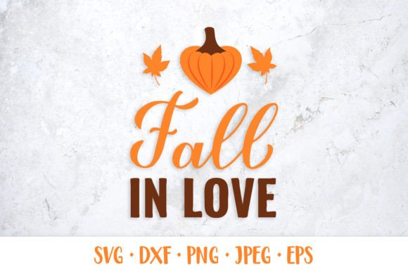 Fall in Love SVG: A Graphic Design Asset for Autumn Branding