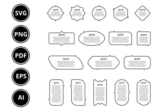 Quote Box with Editable Outline Stroke for Local Business Graphics