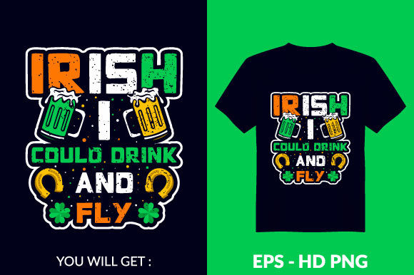 St Patrick's Day T-Shirt Design V5 for Print Templates and Graphics