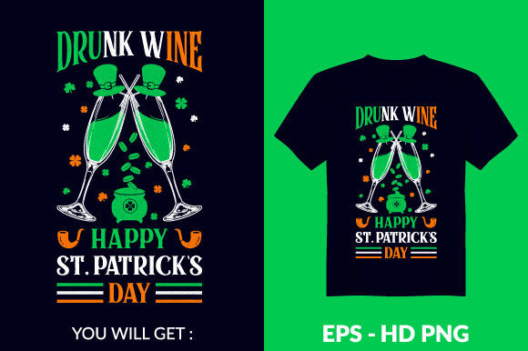 St Patrick’s Day T-Shirt Design V11 for Print Templates & Graphics