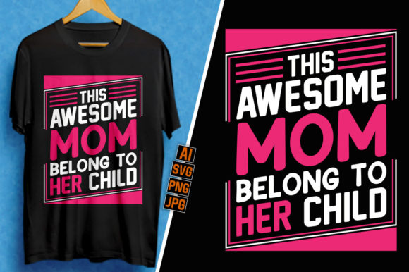 Trendy Mother's Day T-Shirt Design 019 - A Graphic Asset for Branding