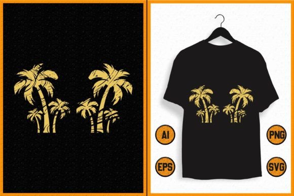 Vintage Palm Tree Shirt SVG for T-Shirt Designs and Graphics